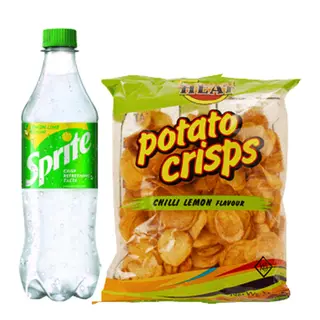 Sprite 500ml Pet + Tropical Heat Potato Crisps Chili Lemon 100g