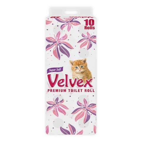 Velvex Toilet Tissue Printed Pink 10 Pack