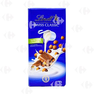 Lindt Swiss Classic Chocolat aux Noisettes 100g