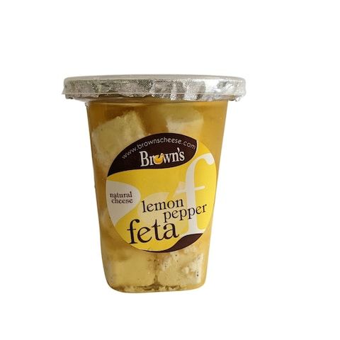 Browns Lemon Pepper Feta Cheese 200g
