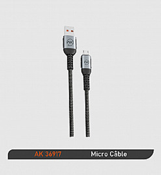 CÂBLE TYPE USB VERS TYPE ANDROID V8 (AK-36917)