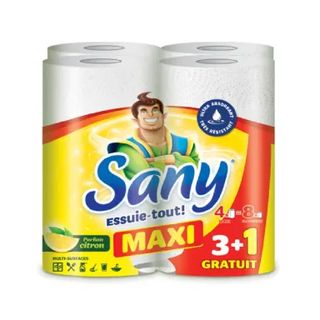 Essuie tout Maxi citron x4 rouleaux 3+1 gratuit - SANY