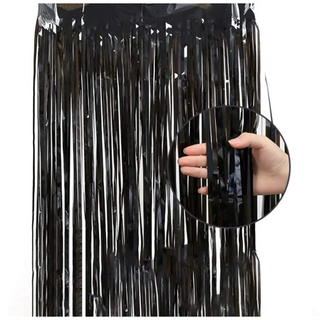 Décoration murale rideau Noir