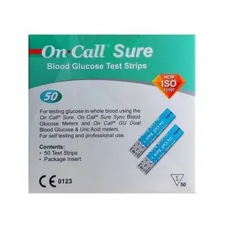ON CALL SURE BANDELETTE BLOOD GLUCOSE TEST STRIPS BOITE DE 50