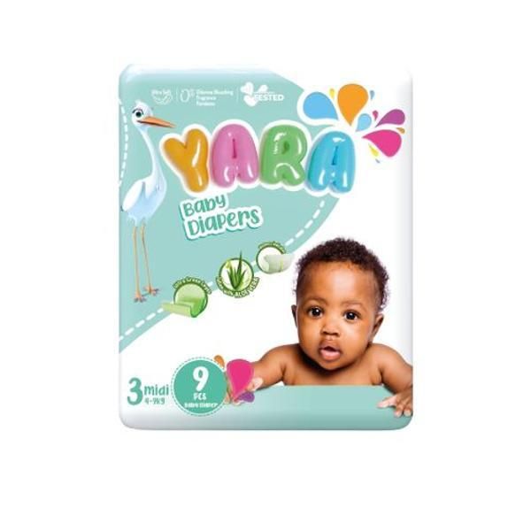 Yara Size 3 Diaper Midi Small 4-9Kg 9'S