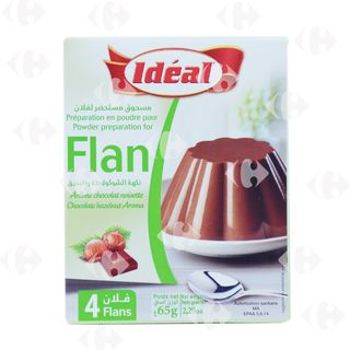 Préparation pour flan au chocolat noisette 4 sachets 65g - IDEAL