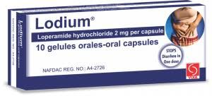LOPERAMIDE (LODIUM) 2MG 1X10