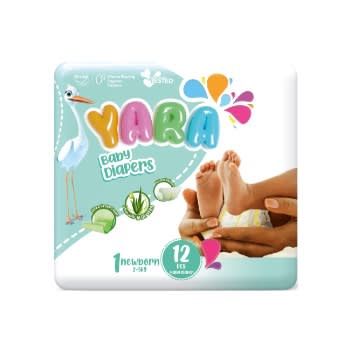 Yara New Born Size 1 Diaper Twin 2-5Kg 50'S