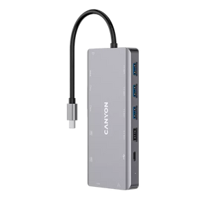 CANYON USB-C HUB DS-12 13IN1 4K DRK GREY