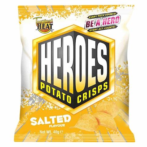 Tropical Heat Snacks Heroes Potato Chips Salted 110g