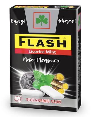 Chewing-Gum Reglisse Menthe Flip-Top Flash 25g