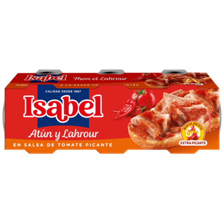 Pack de Trois Conserves de Thon à la Sauce lahrour Isabel 80g.