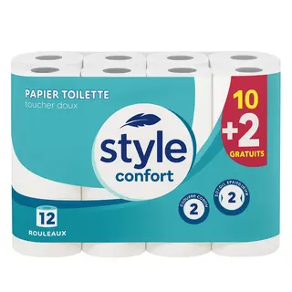 Style Papier Hygienique confort 12 Rouleaux_3 Plis