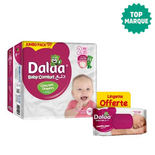 Lot Dalaa Jumbo Pack Mini 80u+Lingette Dalaa 60u
