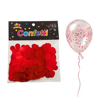 Confettis rouge métallique