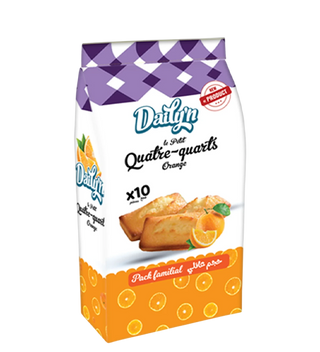 Cake à l'orange le petit quatre-quarts - Le sachet de 300g, le lot de 10 pièces