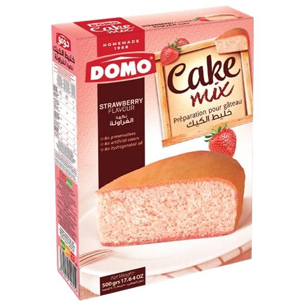 Domo Strawberry Flavour Cake Mix 500G