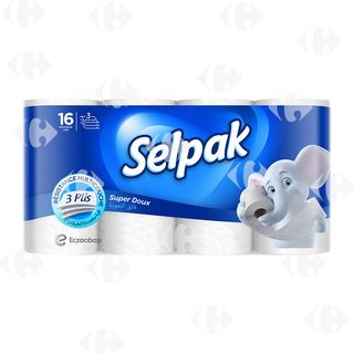 Papier Toilette 3 Plis Selpak 12 unités (+4 unités Gratuits)