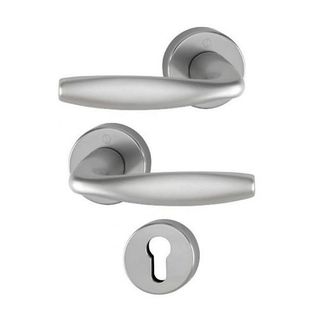 Paire De Bequille Rosace Cylindre Nickle Rm503-Cdn-108109