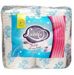 Lamis Tulip Soft Toilet Tissue 2Ply X325 Sheets 4 Rolls
