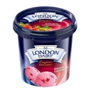 LONDON DAIRY NATURAL STRAWBERRY CUP 125ML