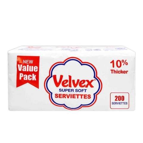 Velvex Serviettes 200 Value Pack