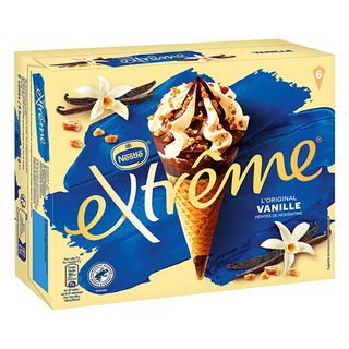Glace Cone Vanille Nougatine 6x420g Extrême