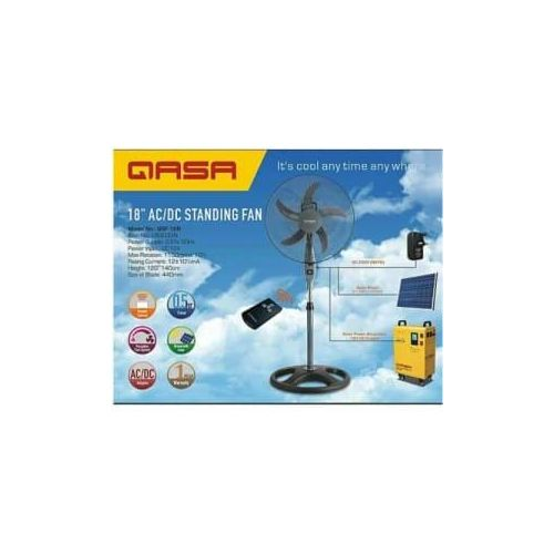 Qasa 18Inches Solar Inverter Wall Fan With Remote Control