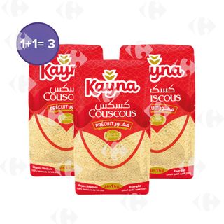 2 paquets de couscous moyen 1kg + paquet de 1kg gratuit - KAYNA
