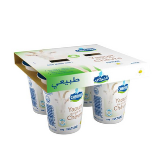 Yaourt au lait de chèvre nature sucré 4x110g - CHERGUI