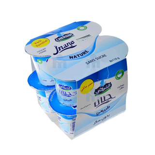 Yaourt ferme nature sans sucre Jnane 8x110g - CHERGUI