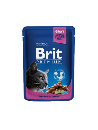 Brit Premium Chicken & Turkey Cat Pouches, 100g
