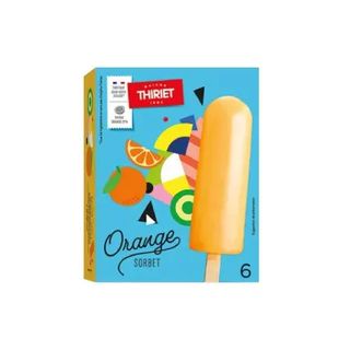 Thiriet bâtonnets de glace sorbet orange 6x55ml