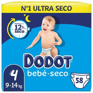 Dodot Bebe Seco Couches Bébé Taille 4 (9-14kg) 58 Unités