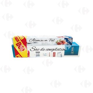 Sac de congélation UseIt 10L 12 Unités + Papier Aluminum 25 Sq