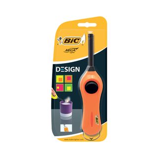 BIC Megalighter Design Briquet Utilitaire Multi-Usages - Couleurs Assortie, Blister de 1 - 852