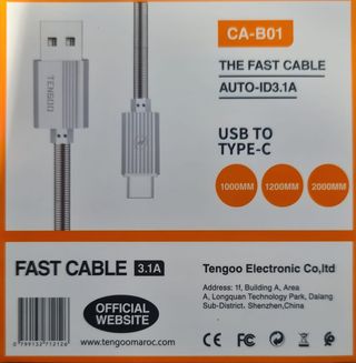 TENGOO FAST CABLE 3.1 A USB TO TYPE C