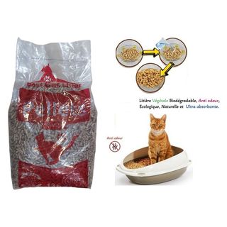 Litière Au Granules De Bois Naturel 13L PELLETS