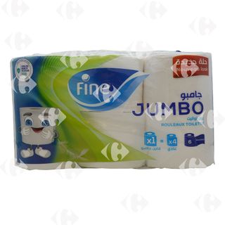 Fine Jumbo Papier Hygiénique Compact 6=24 Rouleaux 350g