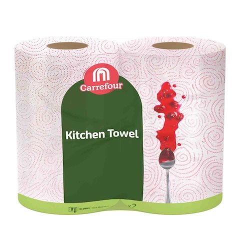 Carrefour Kitchen Towel Printed 2s