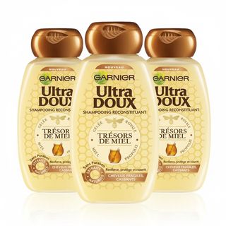 Offre Garnier Ultra Doux 2+1 Gratuit : Shampoing Trésors de Miel 200ml