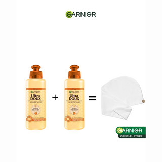 Lot De 2 Garnier Ultra Doux Soin Sans Rincage Trésor De Mieul = Serviette Offerte