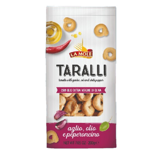 La Mole Taralli Garlic,Oil & Chilli 200gms