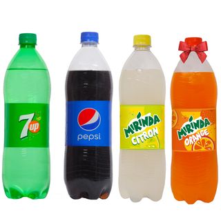 Pack Boissons Gazeuses Mixte (2 Mirenda, 7UP, Pepsi) 4x1L