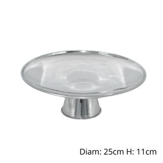 Porte-Gâteau En Acier Inoxydable Argenté