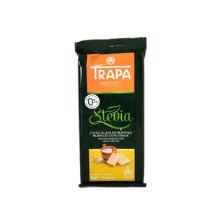 Chocolat blanc à la stévia 75g - TRAPA