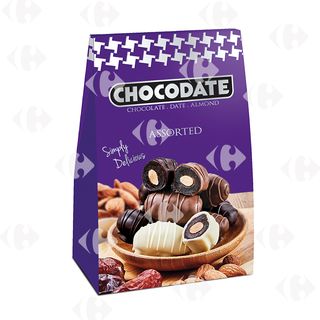 Assortiment Chocolat Noir, Blanc et au Lait Chocodate 150g