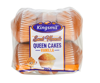 KINGSMIL VANILLA QUEEN CAKES 6'S 300G