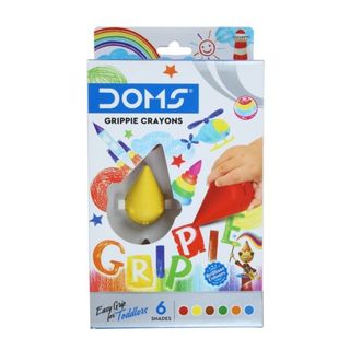 Crayon Plastique Grippie 6pcs Doms - 548