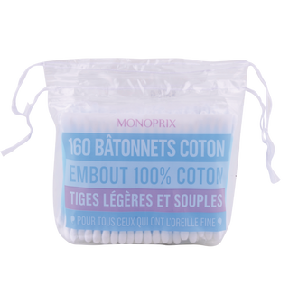 Coton tige MONOPRIX 160 pièces  - 516